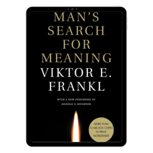 Cover of the eBook Man's Search for Meaning by Viktor E. Frankl, a powerful book about finding purpose and meaning in life.