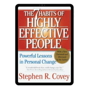 Cover of the eBook The 7 Habits of Highly Effective People by Stephen R. Covey, featuring a design symbolizing personal growth and success.